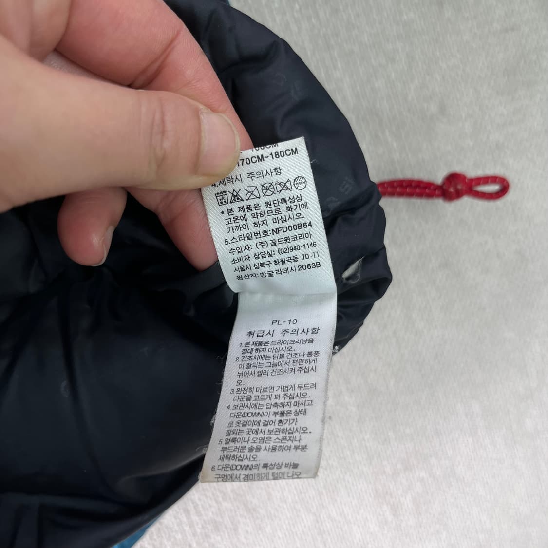 105 노스페이스 서밋시리즈 윈드스토퍼 700 드롭 블루 패딩 상품이미지10