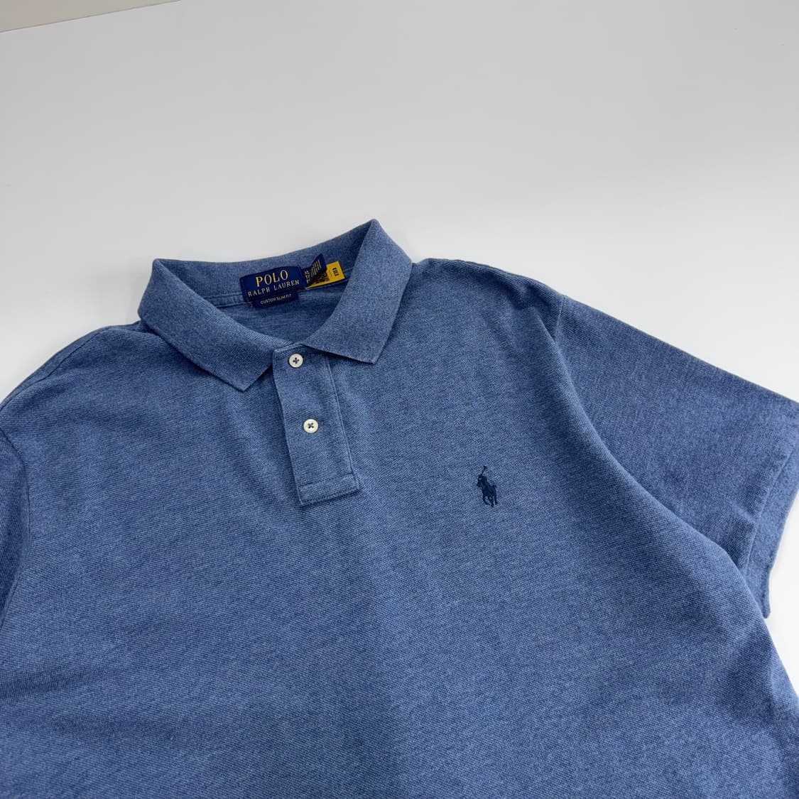 Polo 폴로 네이비 포니 블루 카라 반팔티 상품이미지4