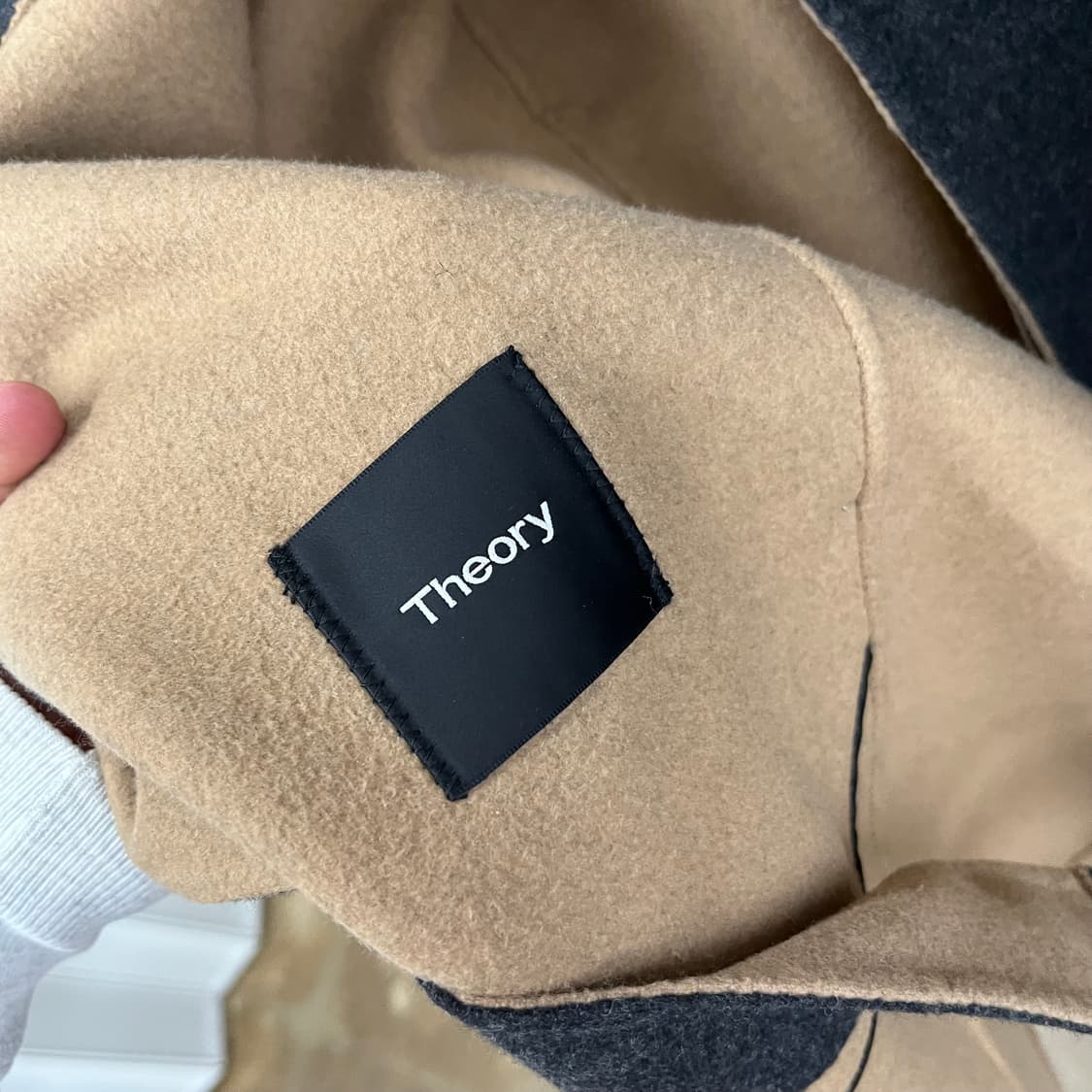 띠어리 캐시미어 블렌드 벨티드 코트 M 상품이미지4