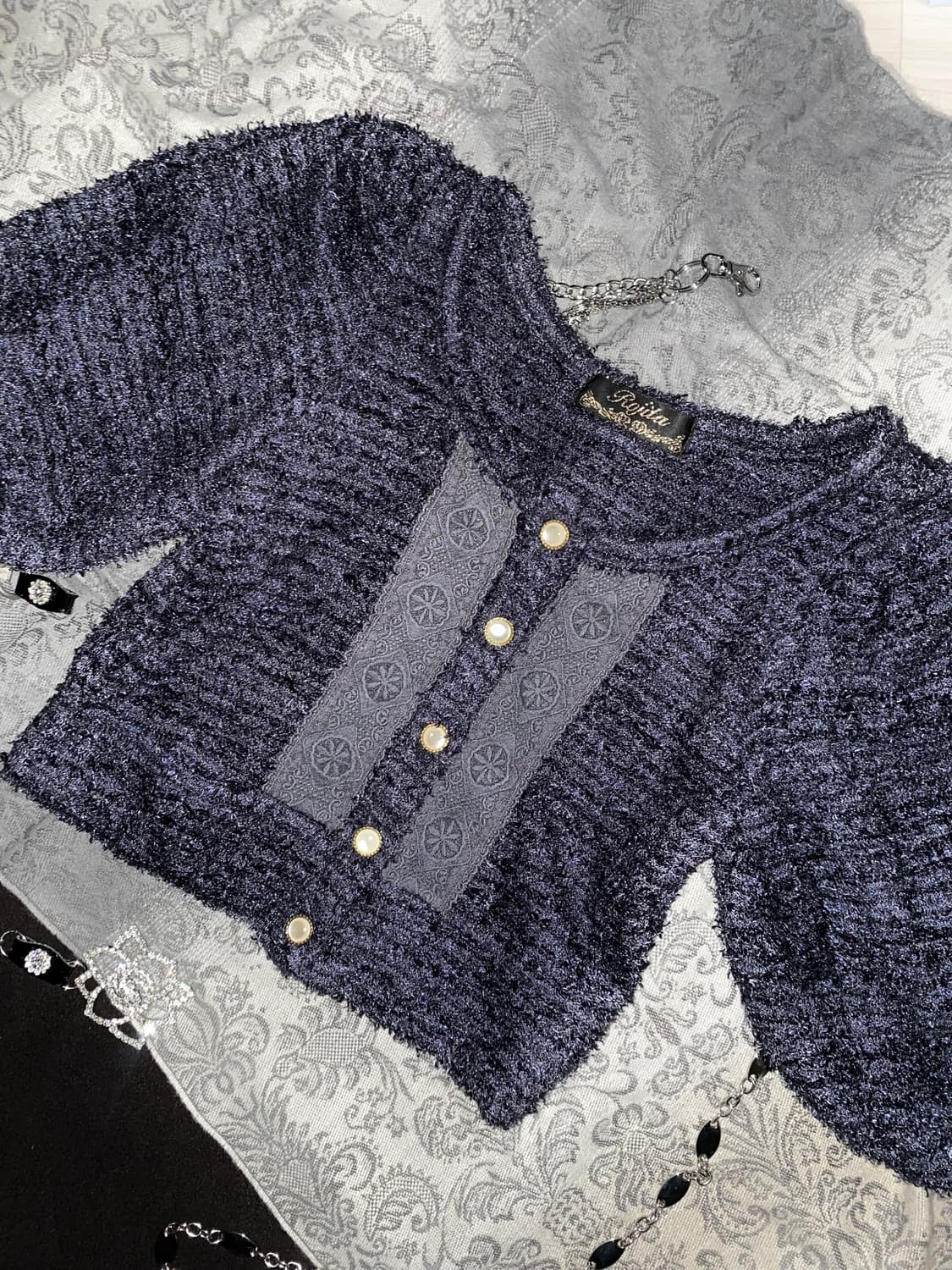 오리엔탈 니트반팔가디건 상품이미지2