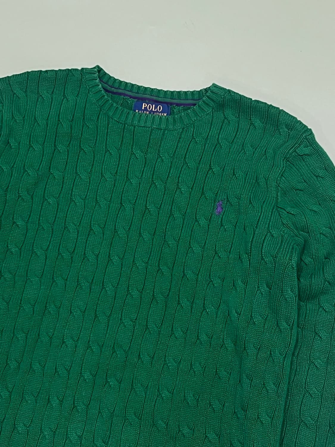 (XL) 폴로 랄프로렌 주니어/우먼스 케이블 니트 그린 상품이미지3