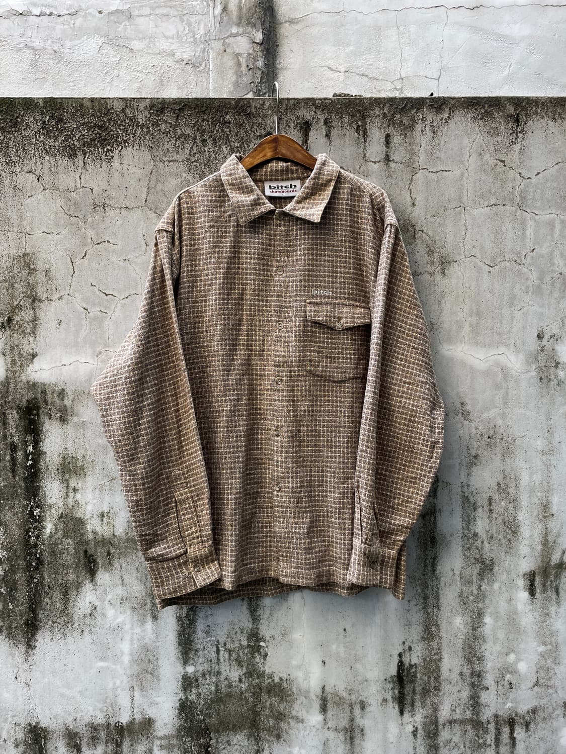 90-00s Bitch skateboards Flannel Shirt 상품이미지1