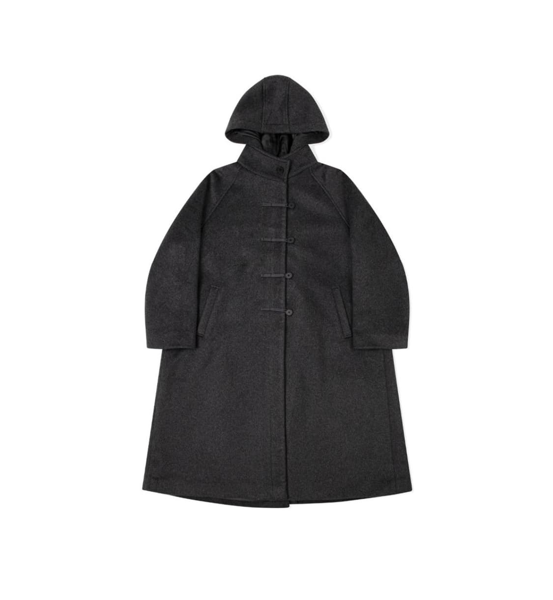 hoodie long duffle coat 차콜 상품이미지1