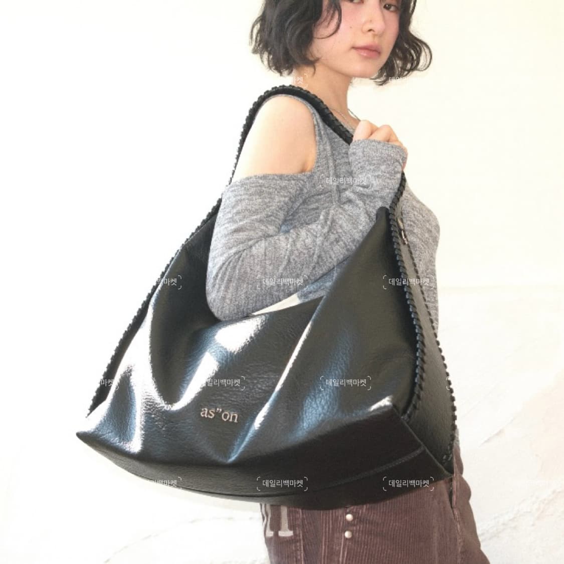 애즈온 as"on ROVE BAG / BLACK 상품이미지1