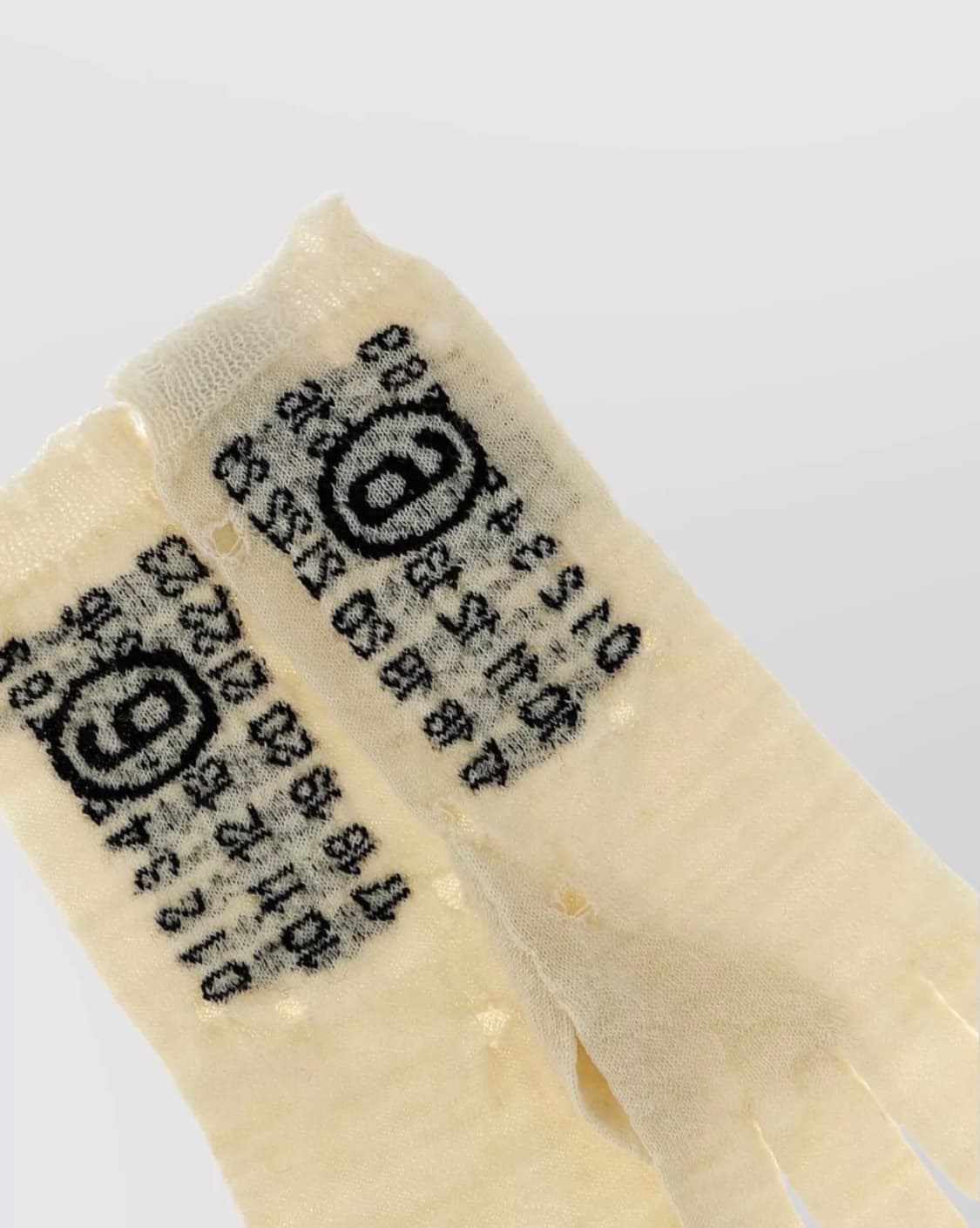 MM6 메종 마르지엘라 넘버링 울 장갑 아이보리 상품이미지2