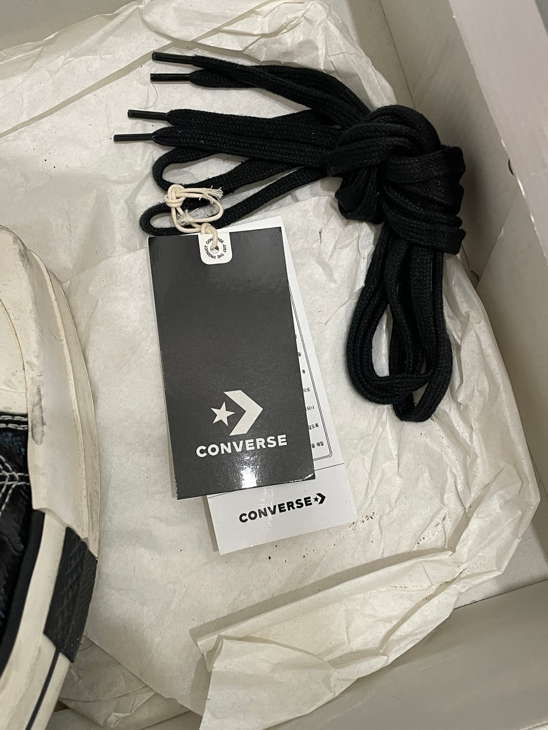 [300]컨버스 x 다크쉐도우 터보다크 척 70 하이 블랙 래커드 데님 상품이미지4