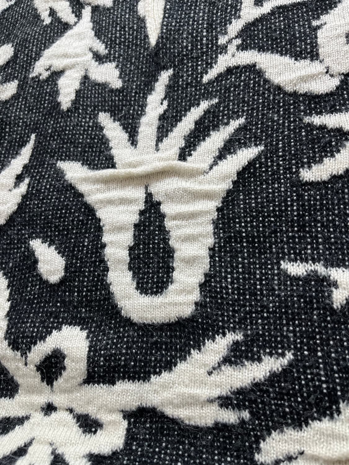 빈티지 플라워 패턴 자카드 니트 카라 스웨터 상품이미지6