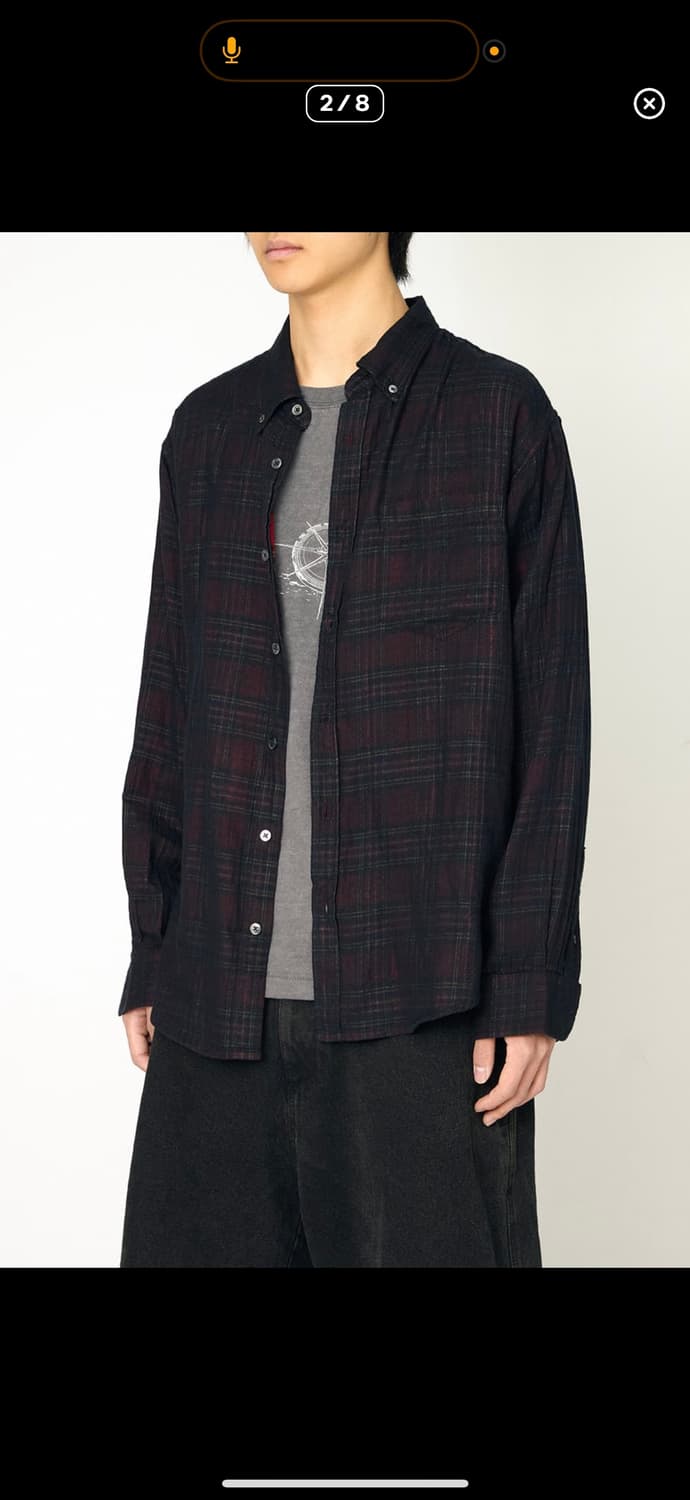 한로로 해칭룸 투페이스 체크 셔츠 레드 2 상품이미지1