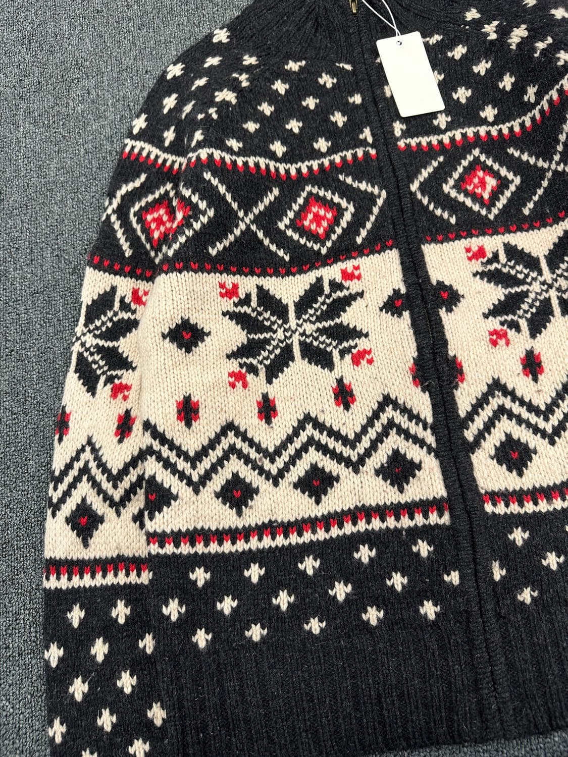 L) 오시코시 니트 집업 스웨터 상품이미지4