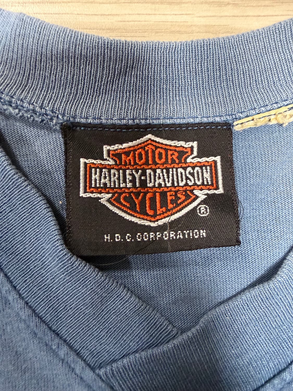 할리데이비슨 블루 반팔티 (뒷면 프린팅) s 상품이미지3