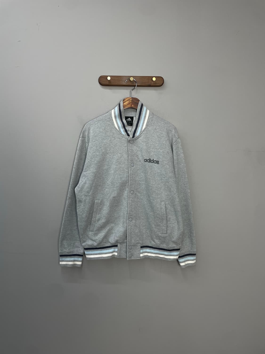 아디다스 코튼 그레이 백로고 자켓 H1332 상품이미지2