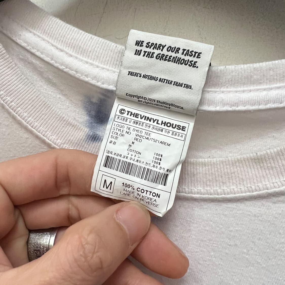 더바이닐하우스 오버핏 타이다잉 반팔티 M 상품이미지4