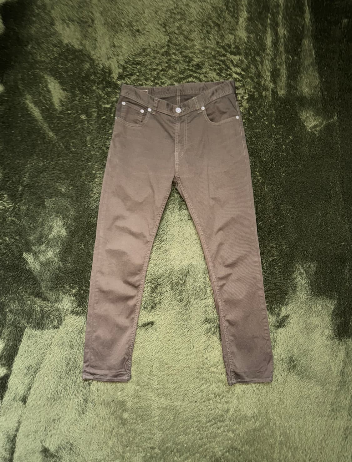 [M] Beams 빔즈 Made in Japan 코튼 팬츠 올리브 상품이미지1