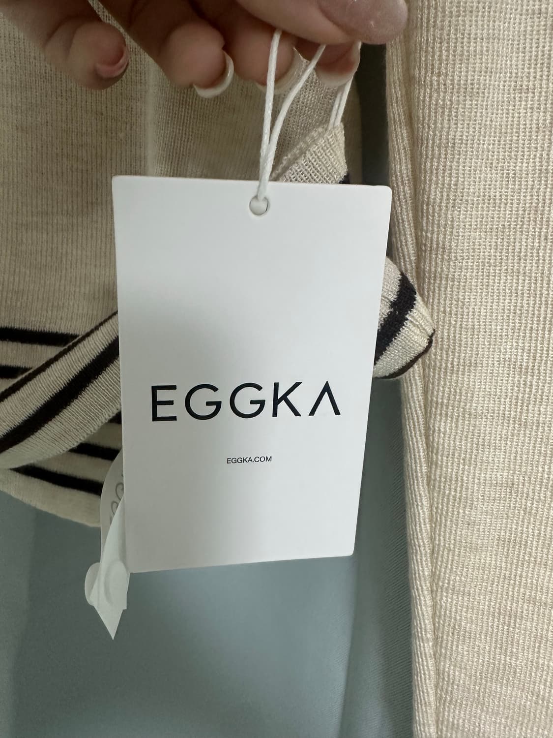Eggka 니트 레이어드 일체형 티셔츠 상품이미지3