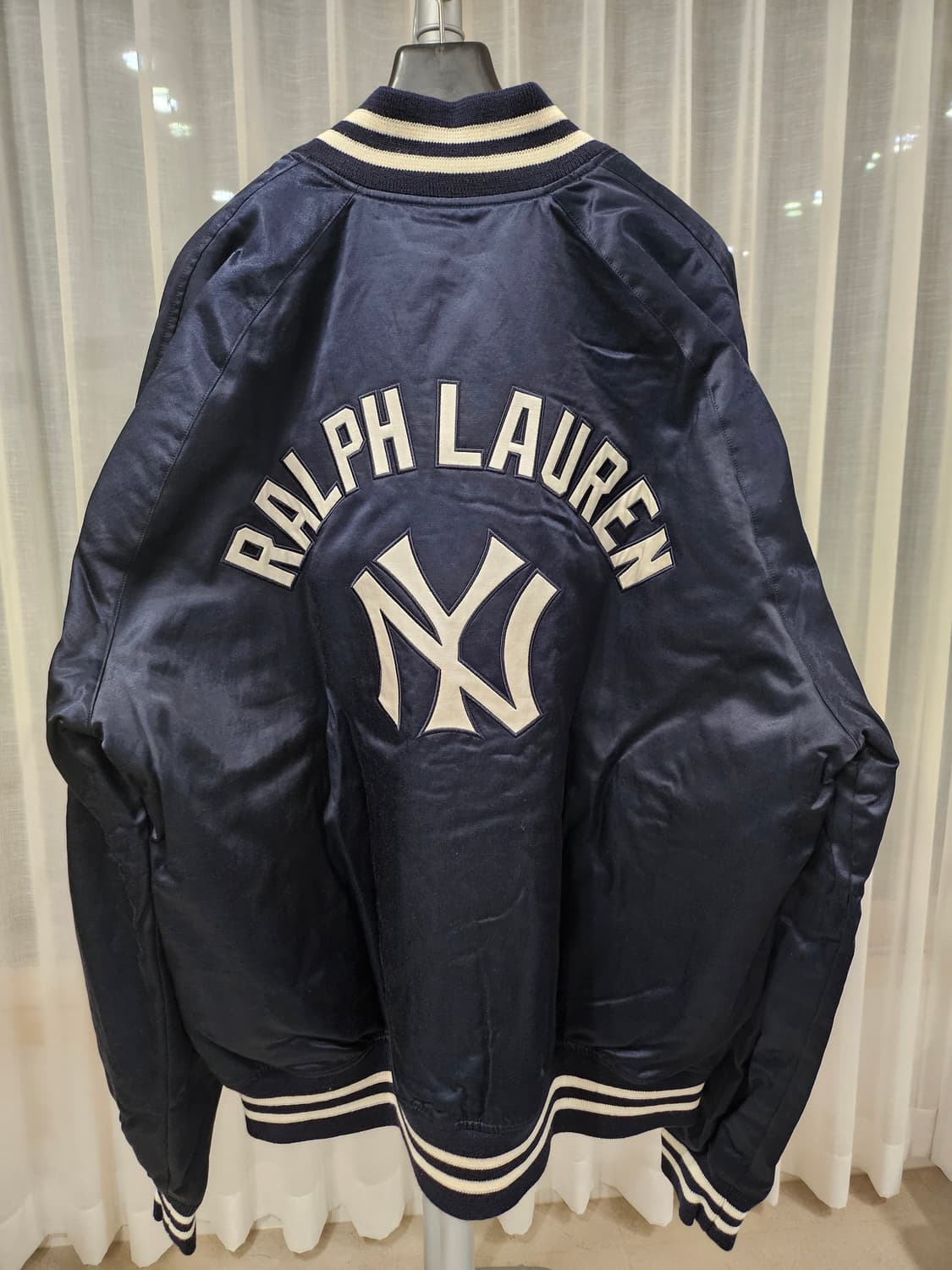 폴로 랄프로렌 NY 양키스 바시티 새틴 자켓 XXL 새상품 상품이미지3