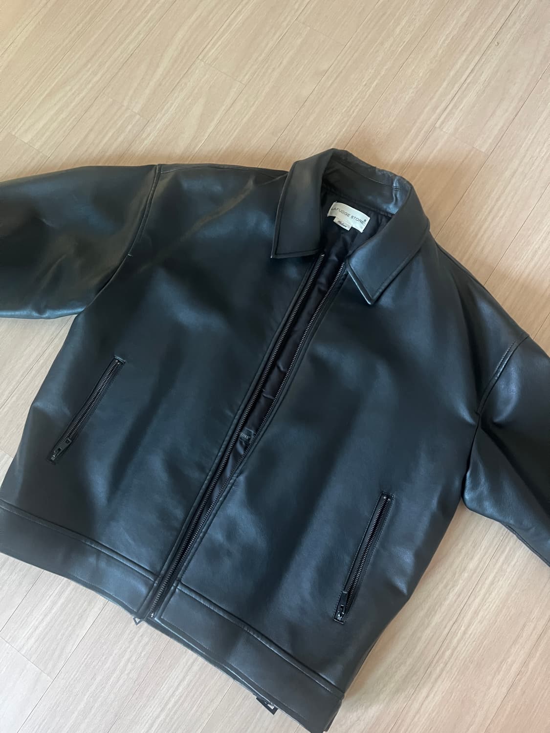 라퍼지스토어 가죽 블루종 상품이미지1