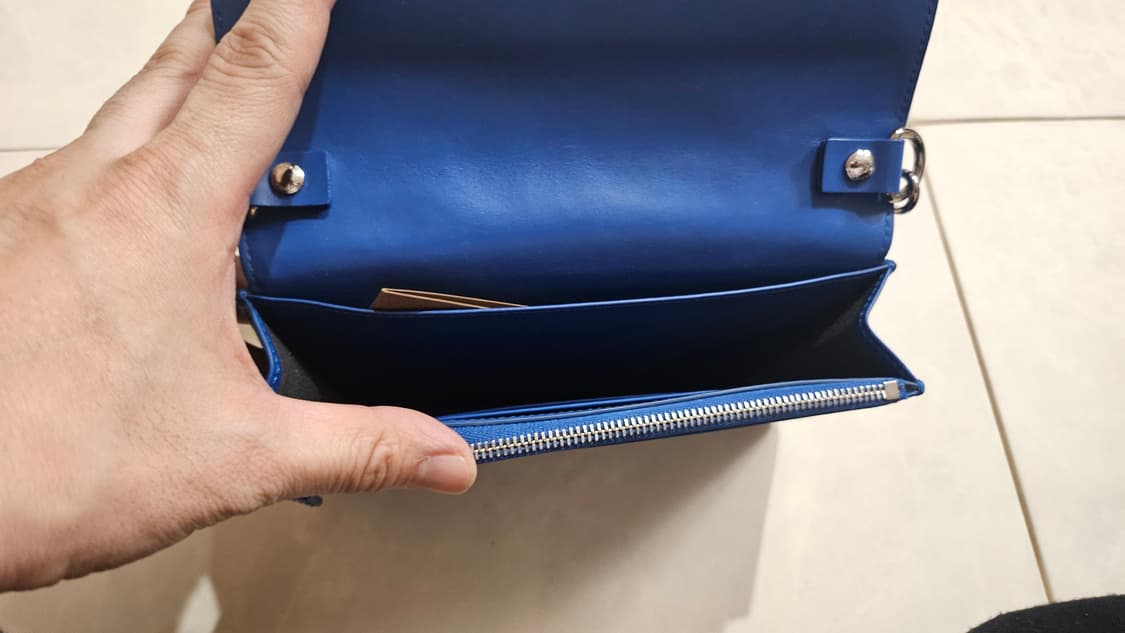 버버리 호스페리 로고 프린트 블루 레더 크로스 미니백 상품이미지6