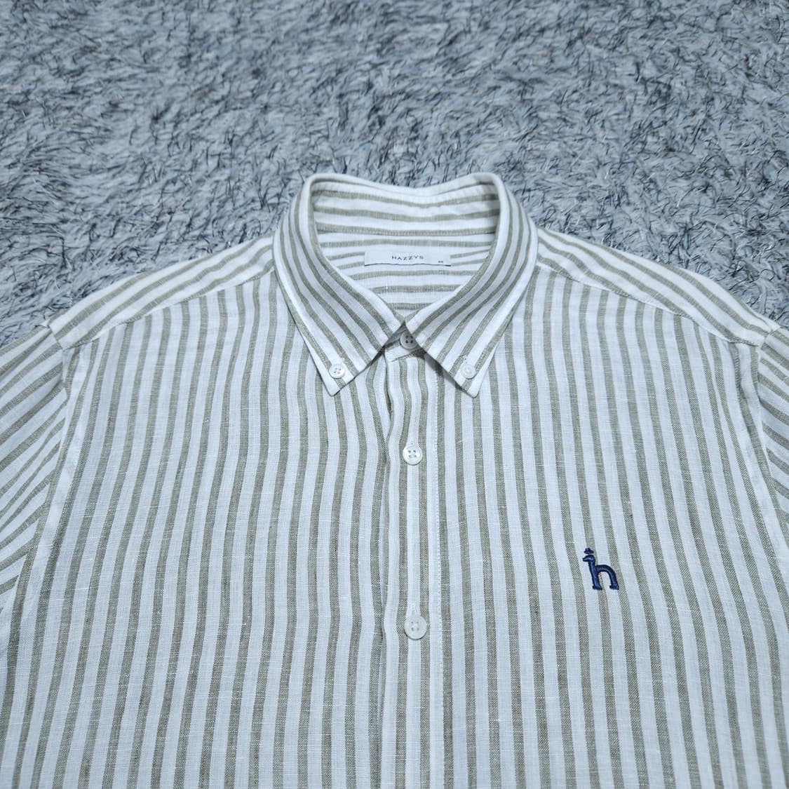 헤지스)95 남자 린넨셔츠 스트라이프 마남방 / 왕눈이샵 상품이미지3
