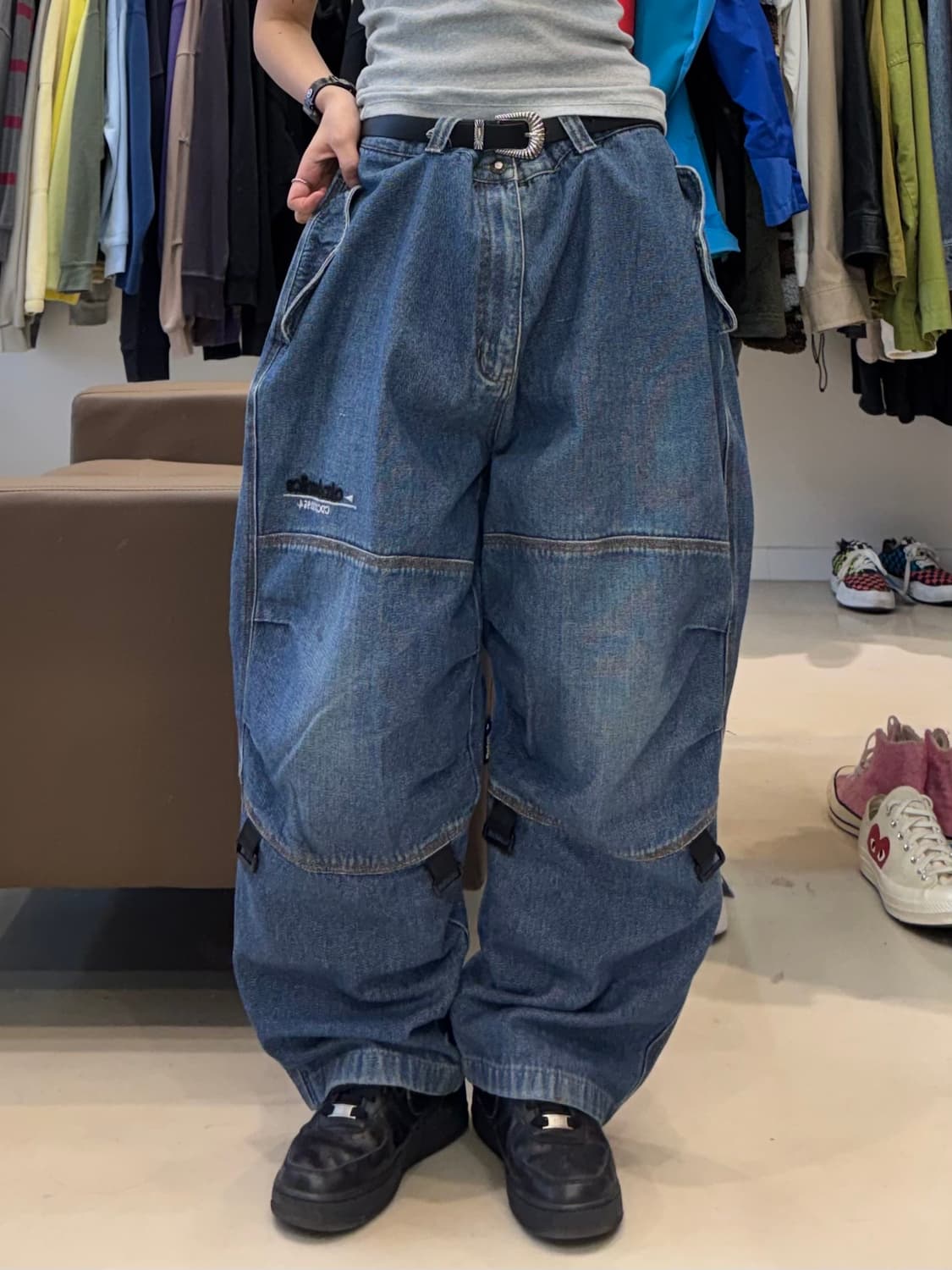 아카데믹스 데님 와이드 팬츠 상품이미지5