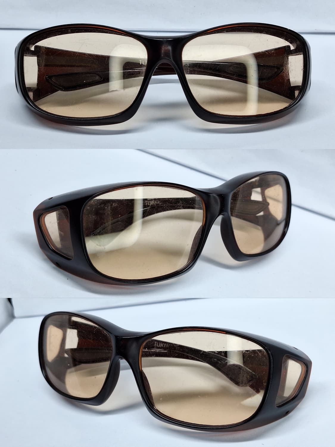 일본 빈티지 고글형 브라운 앰버 선글라스 토카이 레트로 유니트 고프코어  상품이미지2