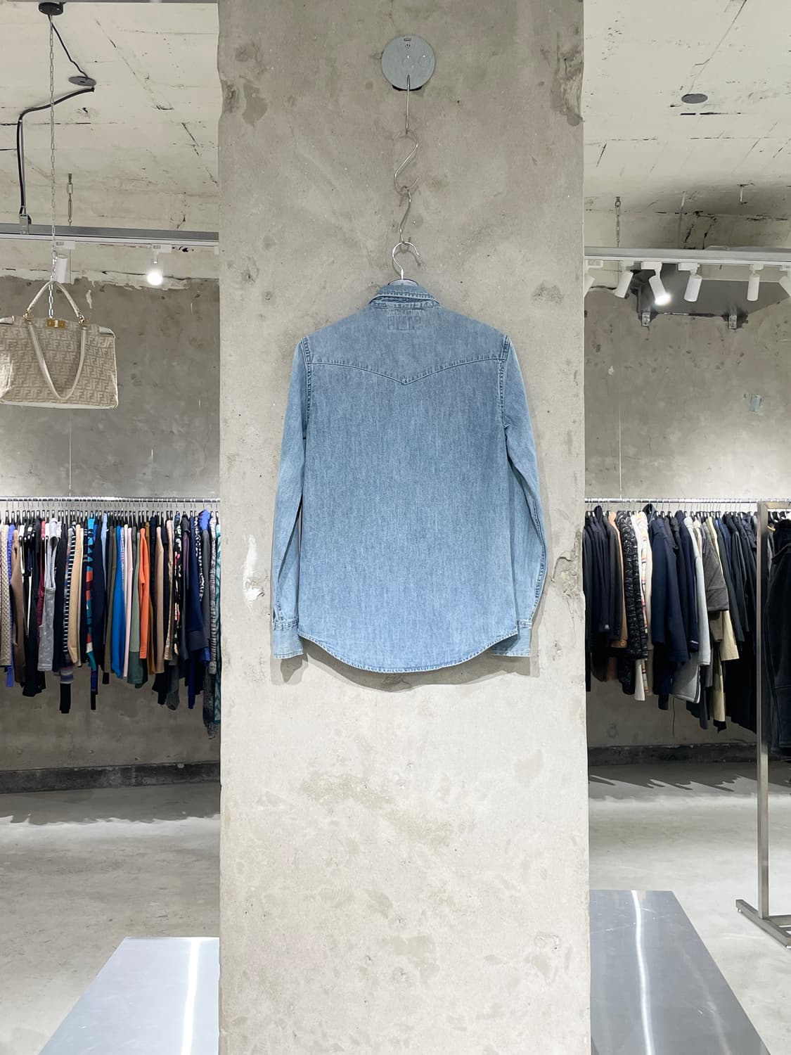 데님 앤 서플라이 랄프 로렌 연청 스냅 버튼 웨스턴 데님 셔츠 상품이미지6