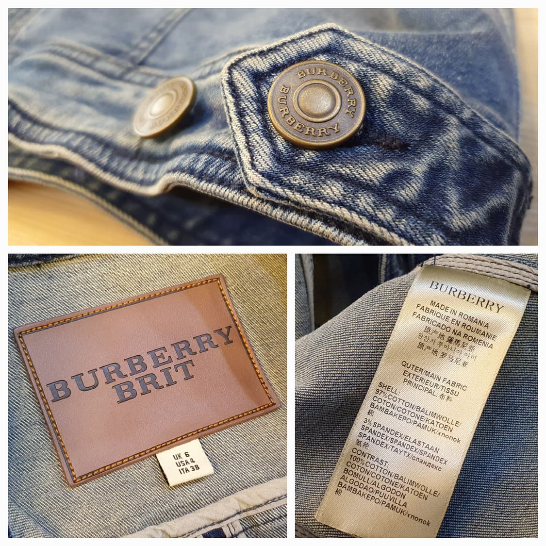 55.버버리 스판 데님자켓 상품이미지8
