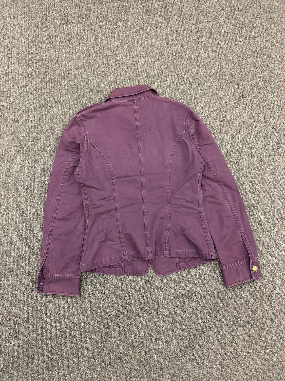 M)유니클로 일본판 빈티지 금장 버튼 퍼플 여성 자켓 상품이미지4