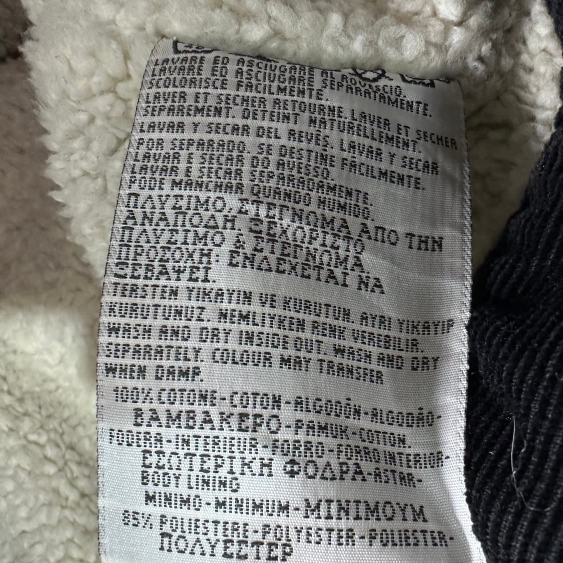 리바이스 화이트라벨 블랙 코듀로이 쉐르파 자켓 상품이미지7