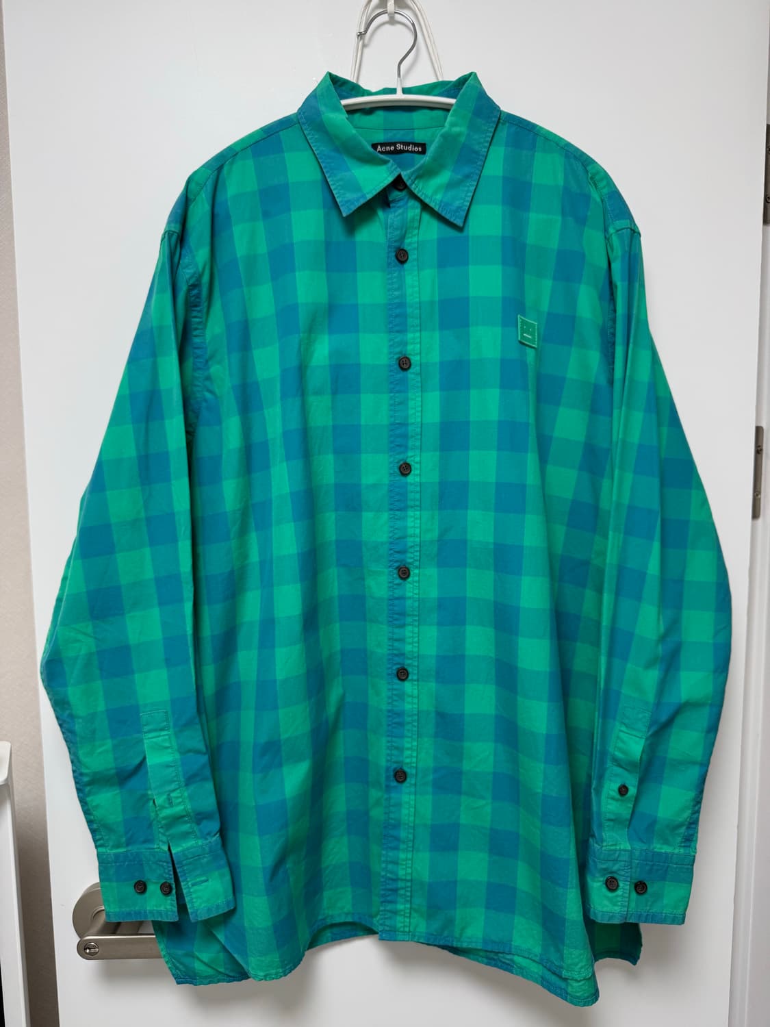 아크네스튜디오 오버핏 사코 체크 페이스 셔츠 S 남녀가능 상품이미지1