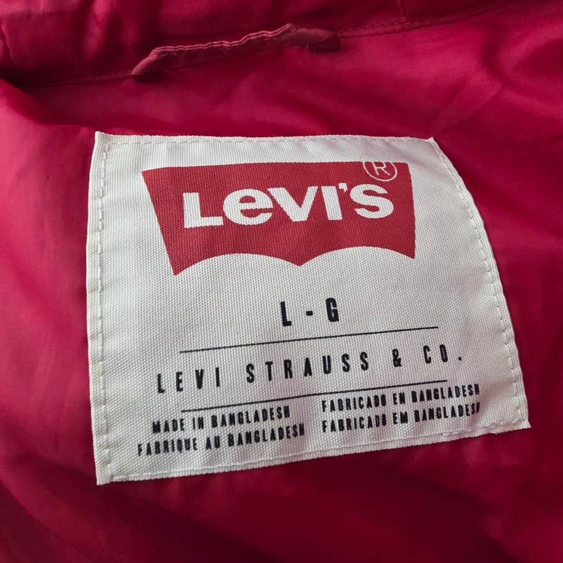 리바이스 코듀로이 요크 배색 덕다운 패딩 L 상품이미지5