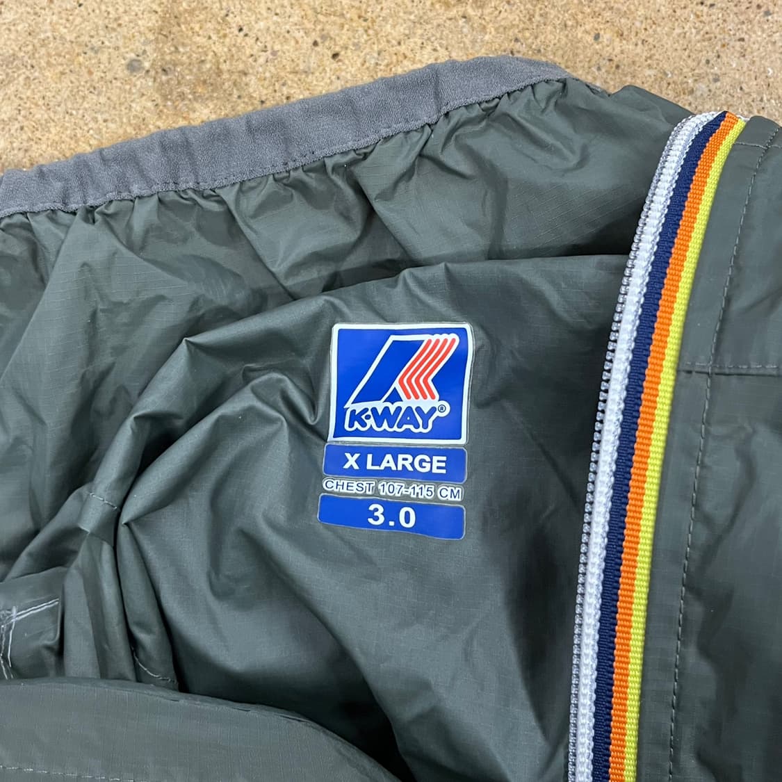 [정품/XL] K-Way 까웨 아노락 바람막이 그린 b18 상품이미지5