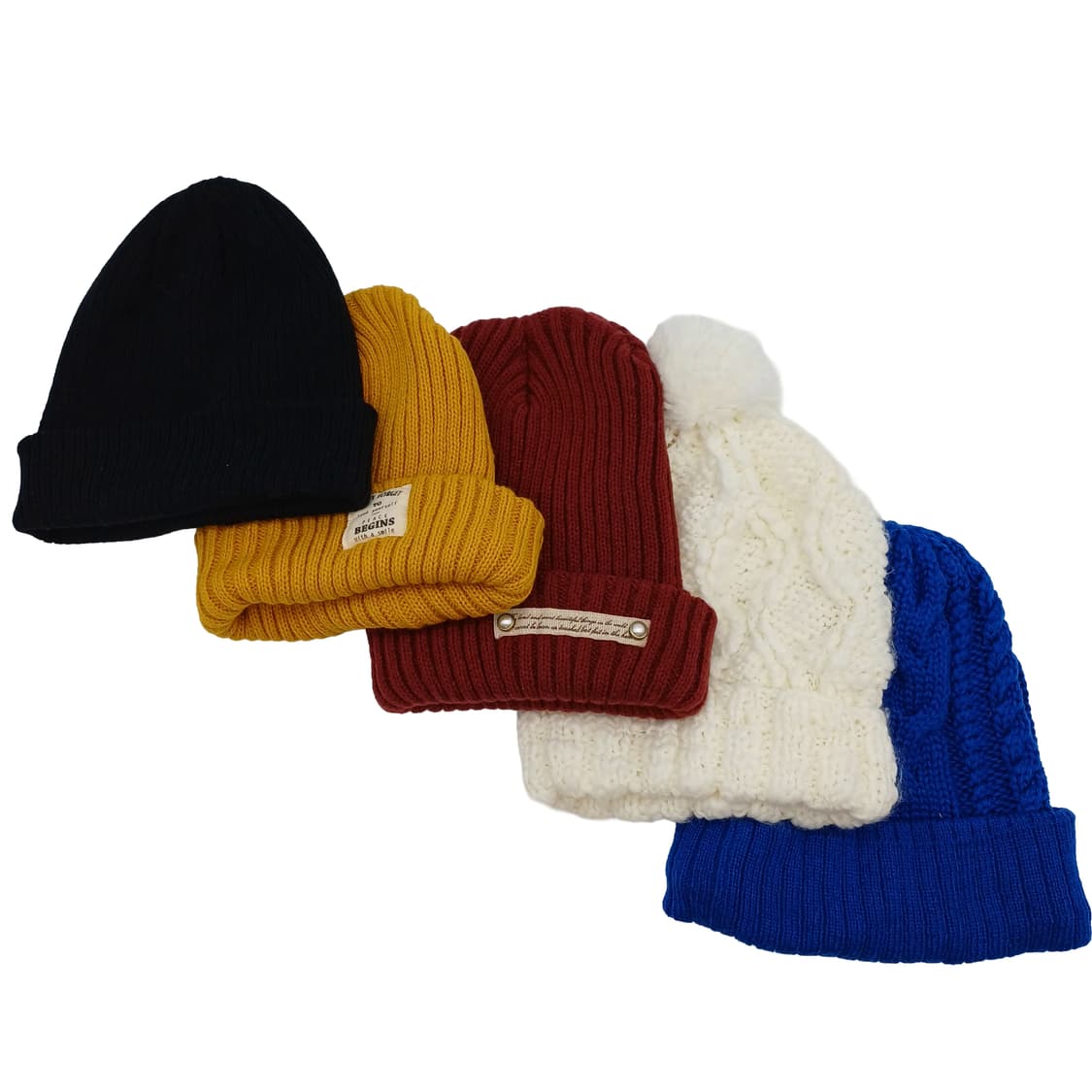 겨울 빈티지 니트 비니/방울모자 5종 세트 [BF10445-154-38] 상품이미지1