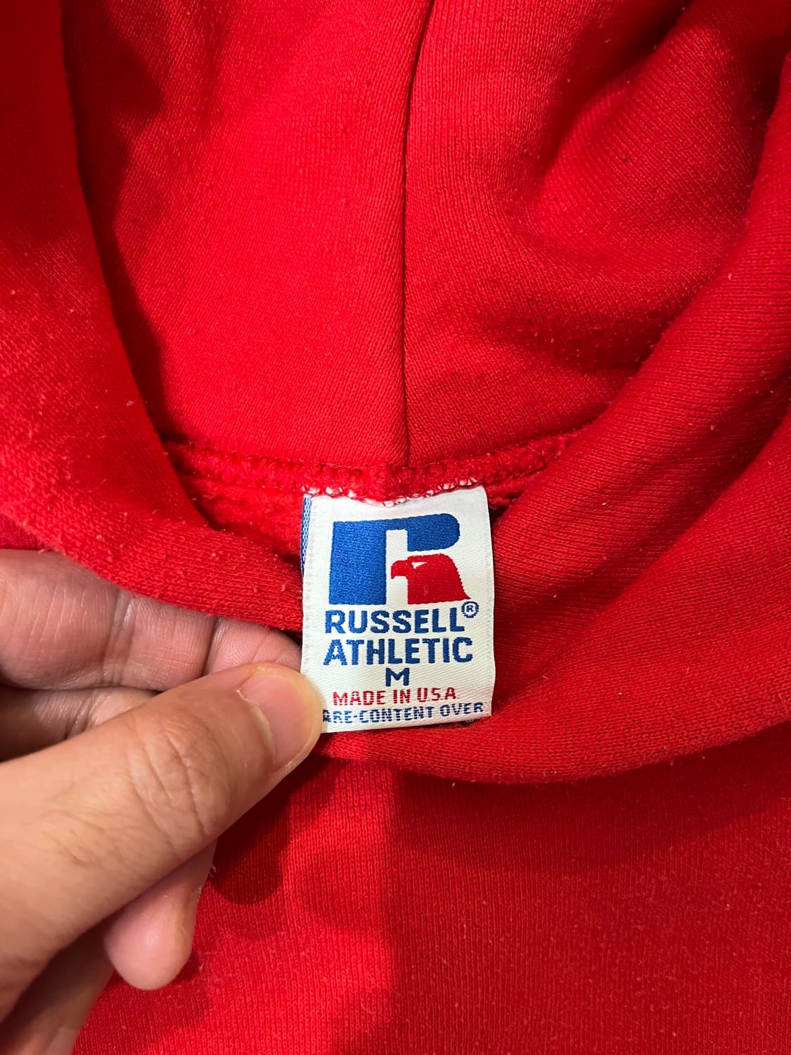 90s 빈티지 러셀 후드 M 레드 made in USA  상품이미지2