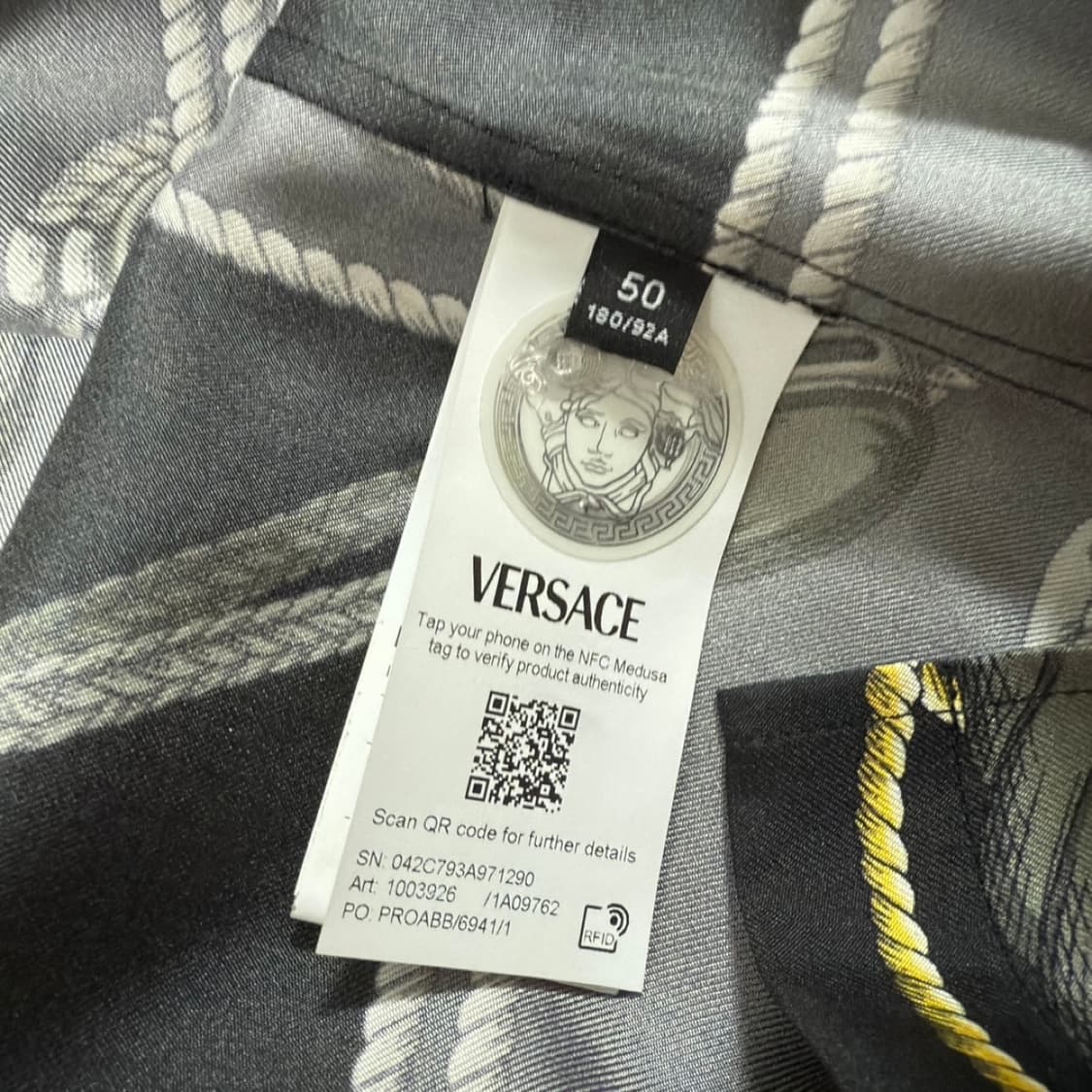 VERSACE 베르사체 실크 셔츠+반바지 셋업 상품이미지4