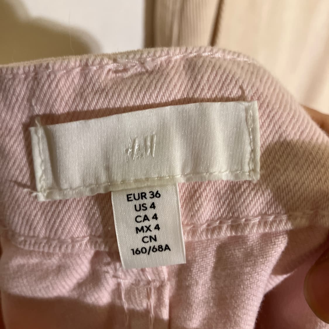 25-26인치)H&M 핑크 와이드 데님 청바지 상품이미지7