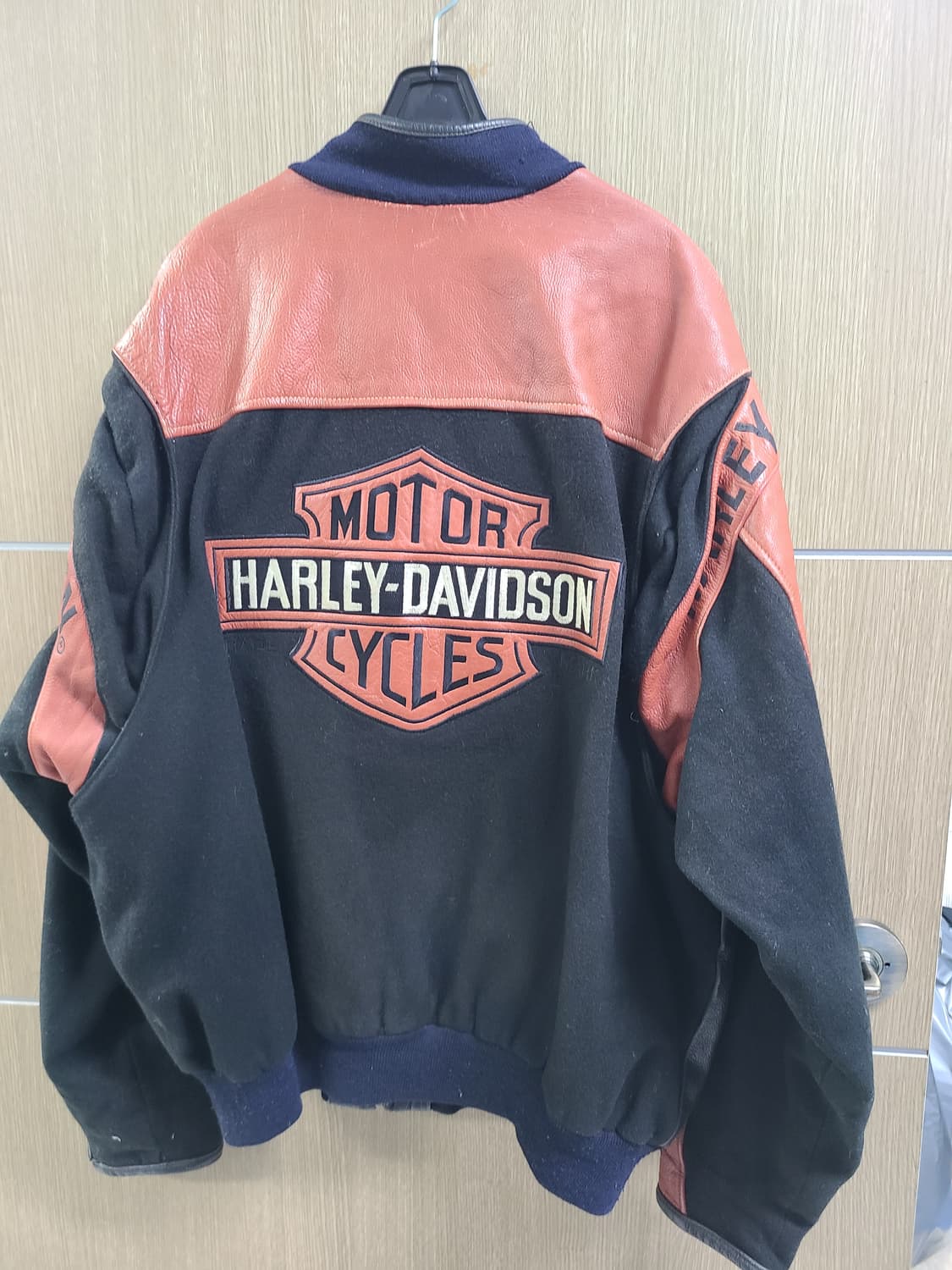 할리데이비슨 모 가죽 배색 블루종 자켓 상품이미지7