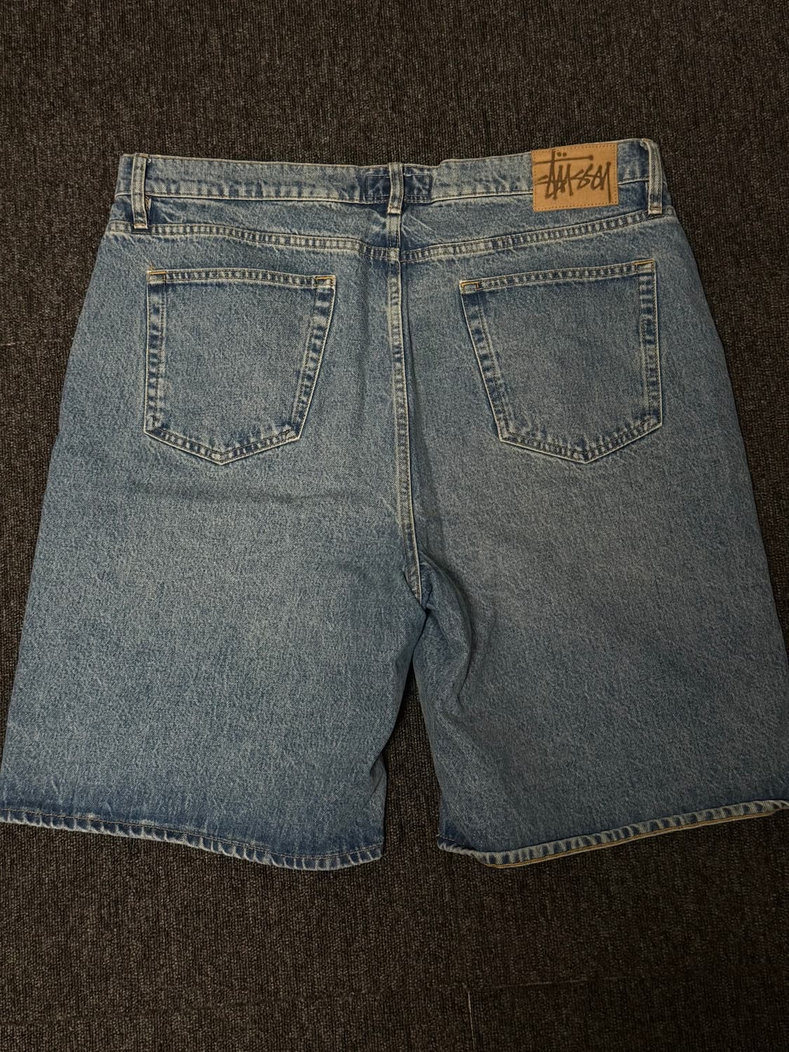 [38] 스투시 데님 빅 올 쇼츠 워시드 블루 반바지 상품이미지2