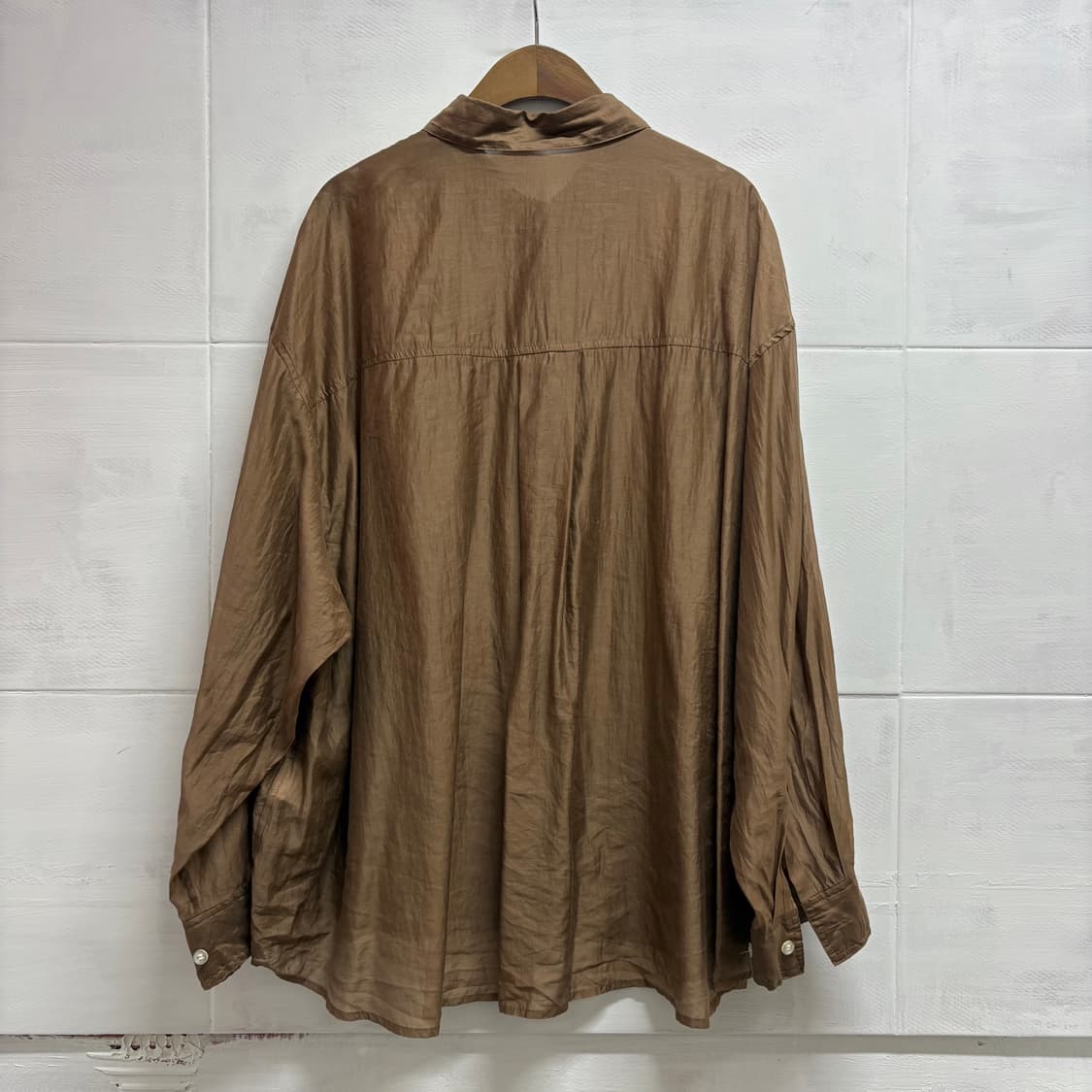 FREAK'S STORE 카멜 셔츠 루즈핏 블라우스 F JPN 상품이미지4