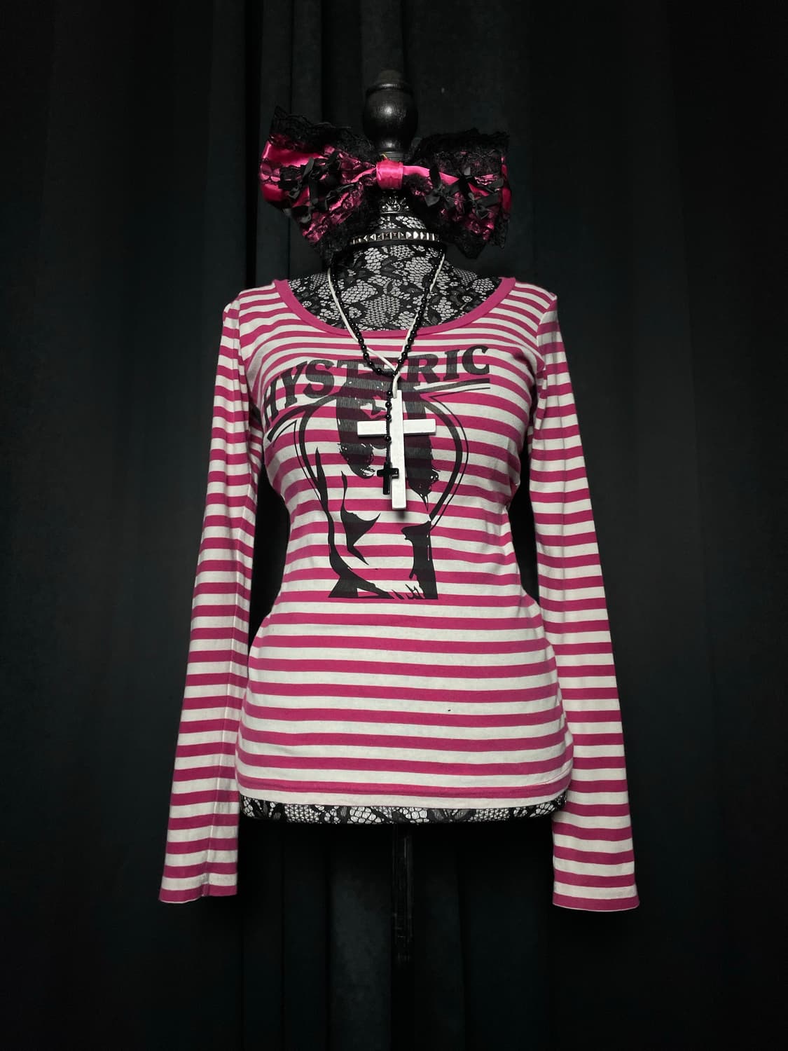 HISTERIC GLAMOUR 히스테릭 글래머 펑크 핑크 롱슬리브 상품이미지2