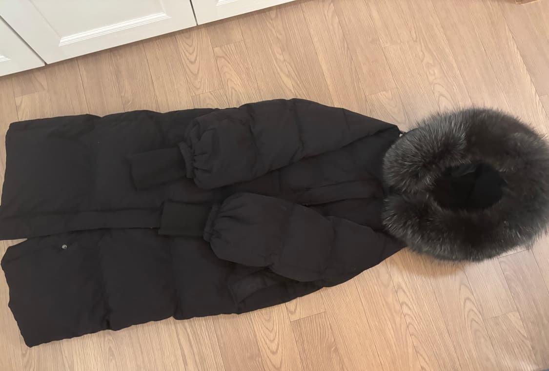 지컷 사가퍼 봉긋소매 구스다운 롱패딩 55 상품이미지3