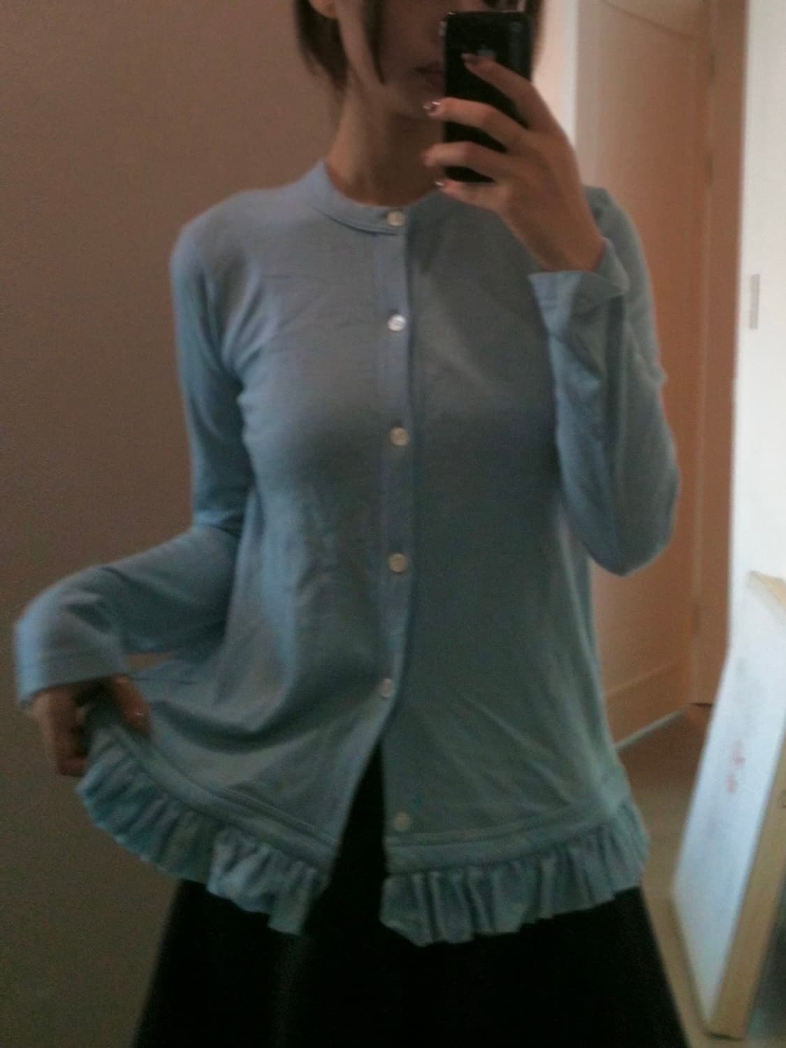 noir keininomiya Ruffle Cardigan 2021 aw 상품이미지3