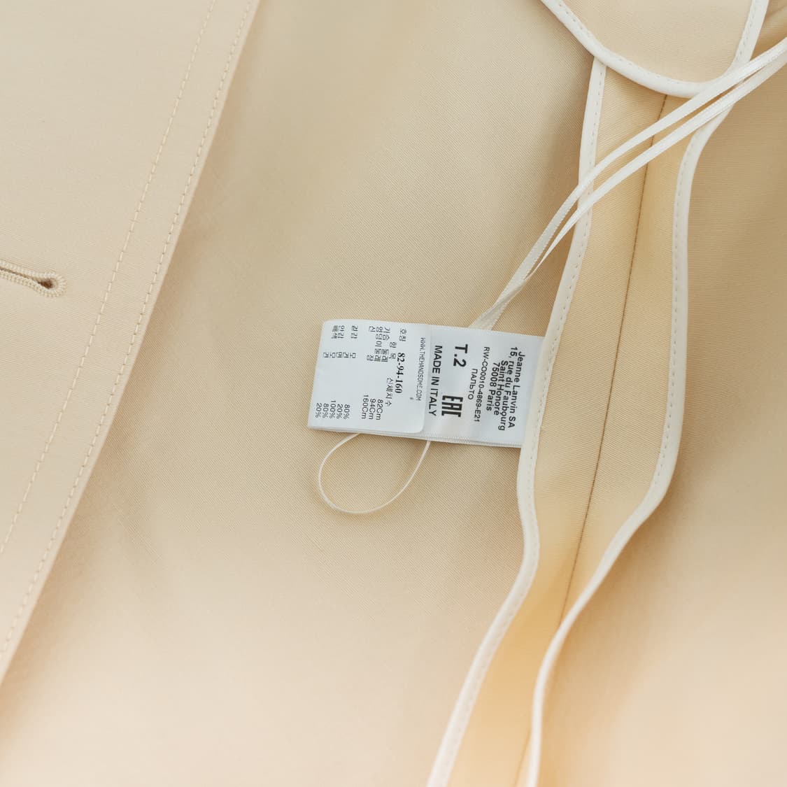 LANVIN (랑방) 21S/S 실크 울 블렌드 스윙 코트 상품이미지6