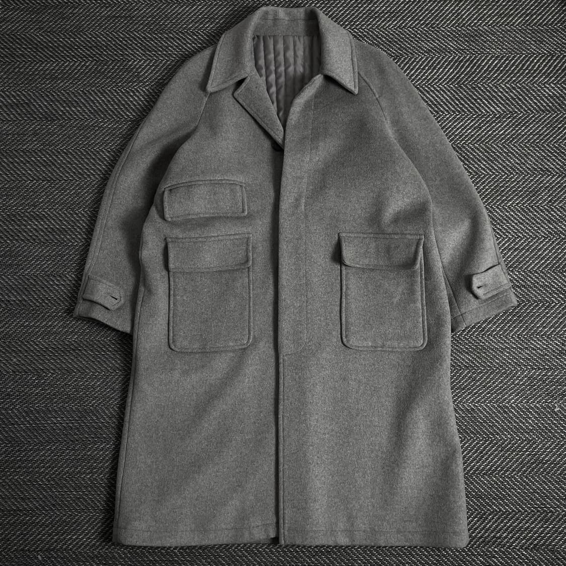 라퍼지스토어 오버핏 미니멀 울 롱코트y 2899 상품이미지1