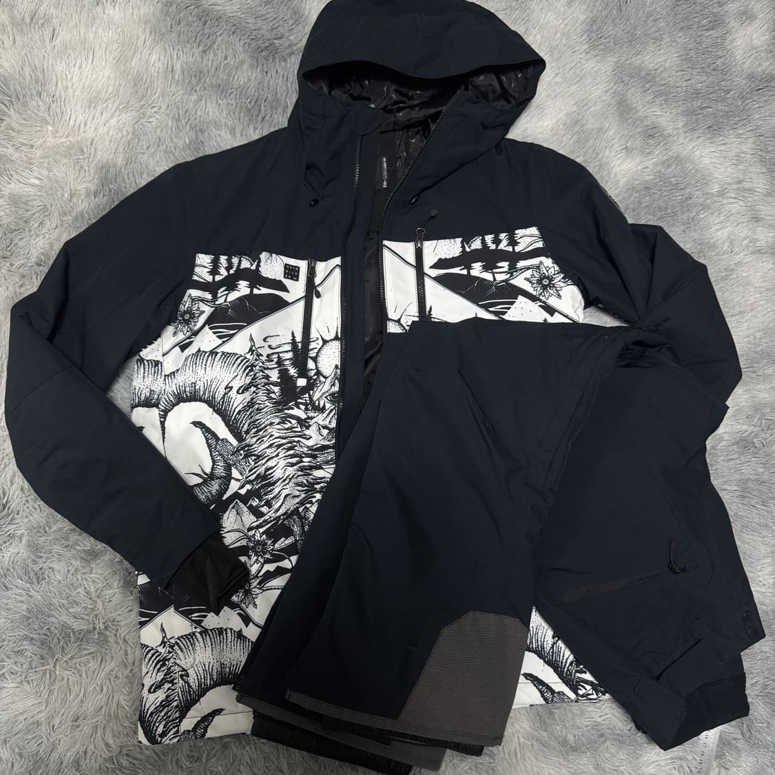 퀵실버 보드복 상하의 세트 M사이즈 상품이미지1