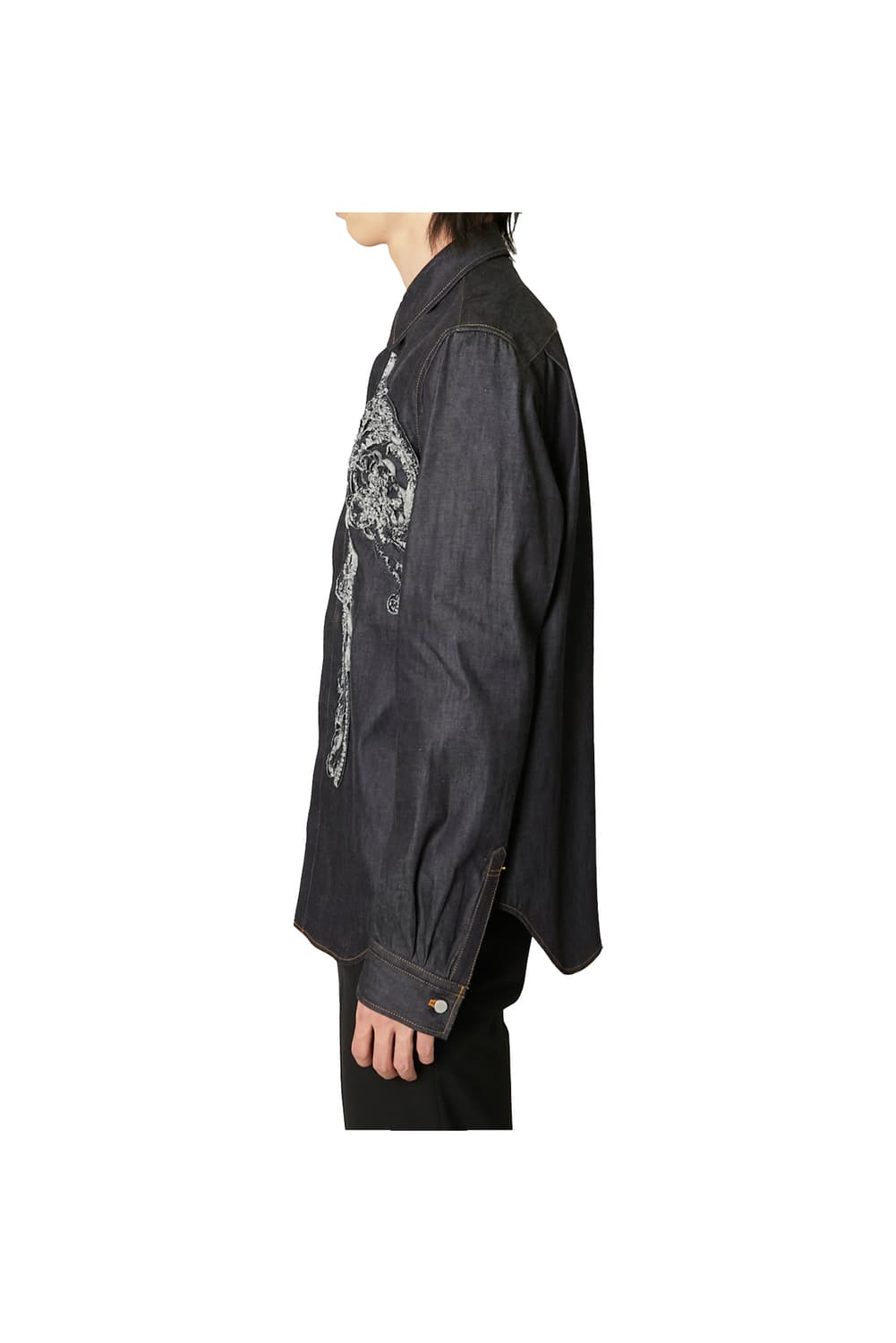 새상품 탁 TAAKK 센터 디테일 데님 셔츠 3사이즈 상품이미지7