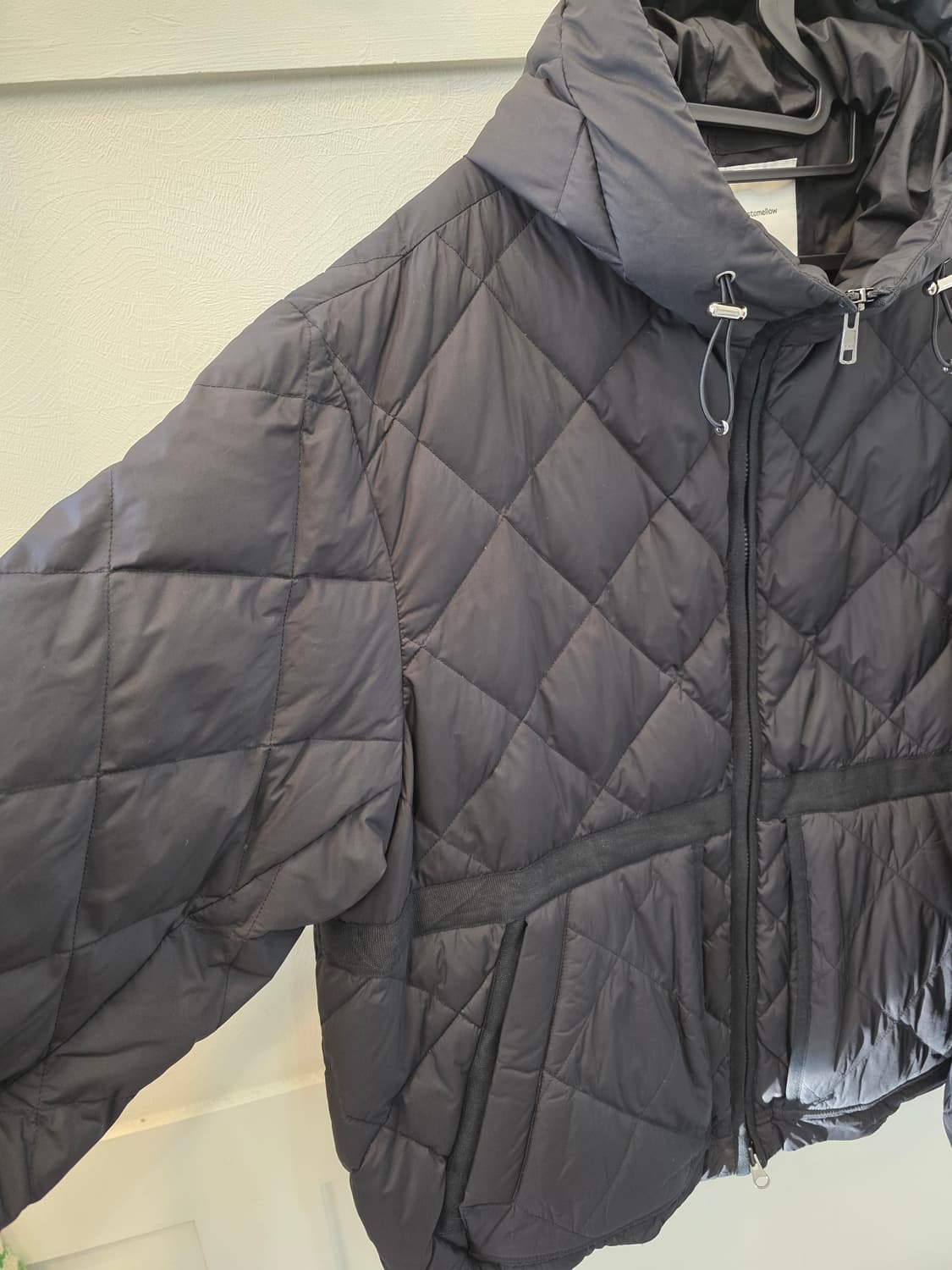 커스텀멜로우 퀼팅  후드집업  블랙 상품이미지3