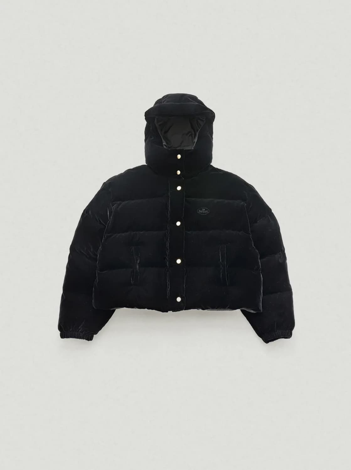 새상품) 더바넷 블랙 벨벳 구스 푸퍼 패딩 상품이미지1