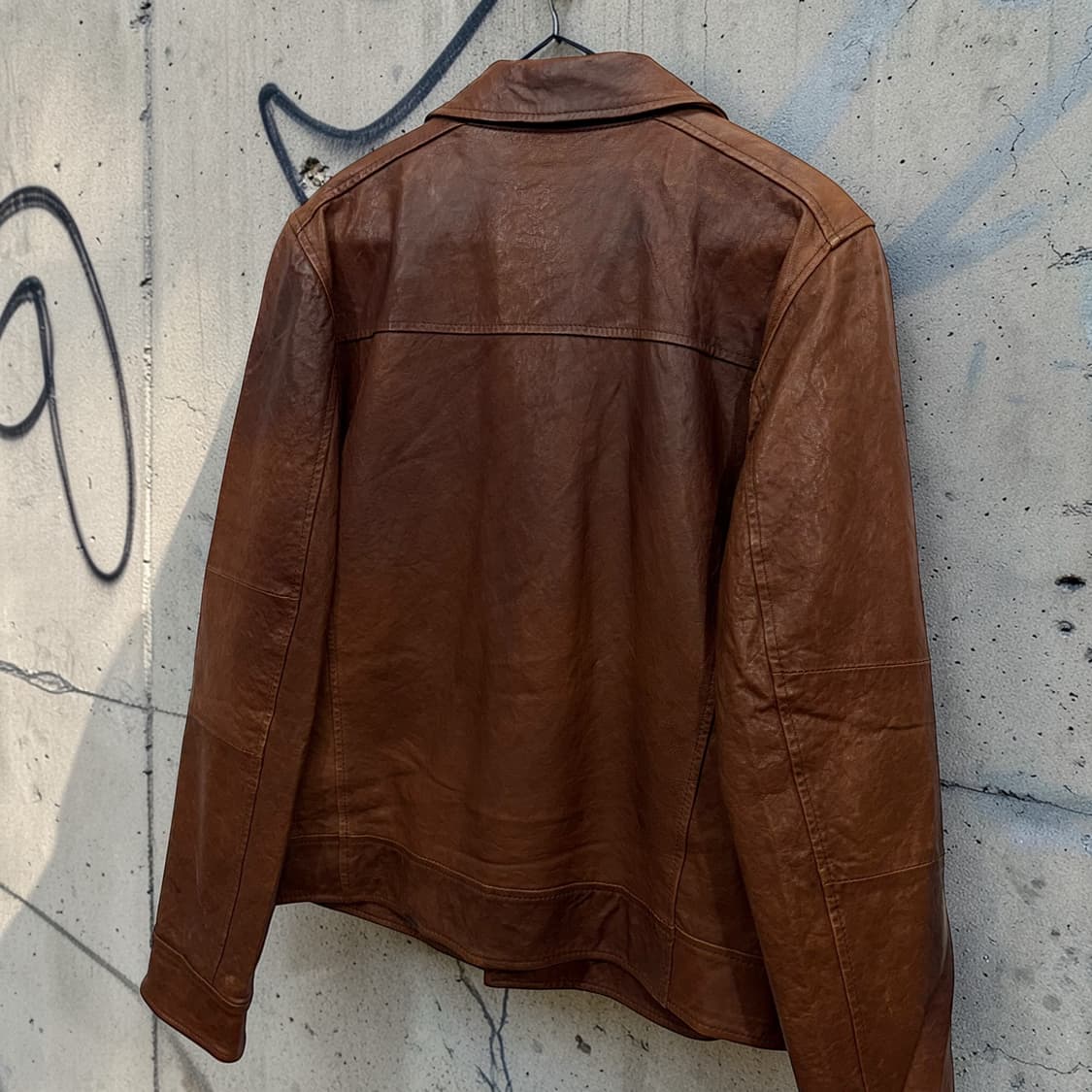 Siero Vintage Brown Leather Jacket 상품이미지3