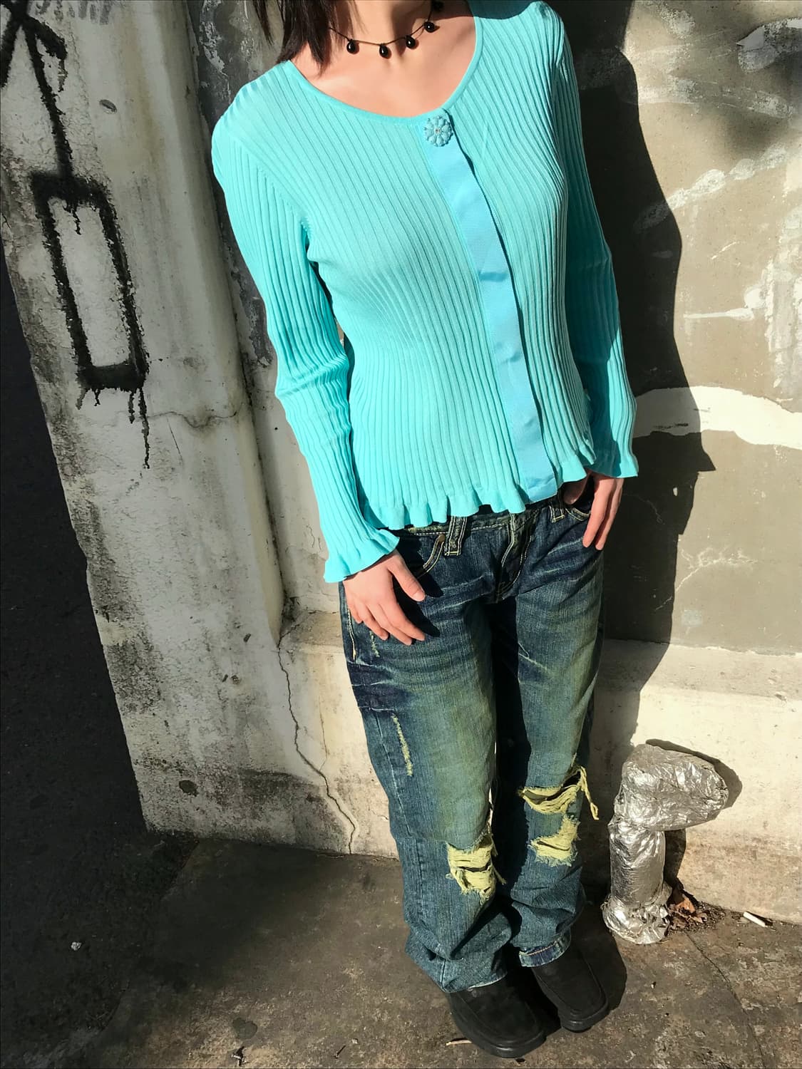 vintage damage denim pants (30inch) 상품이미지10