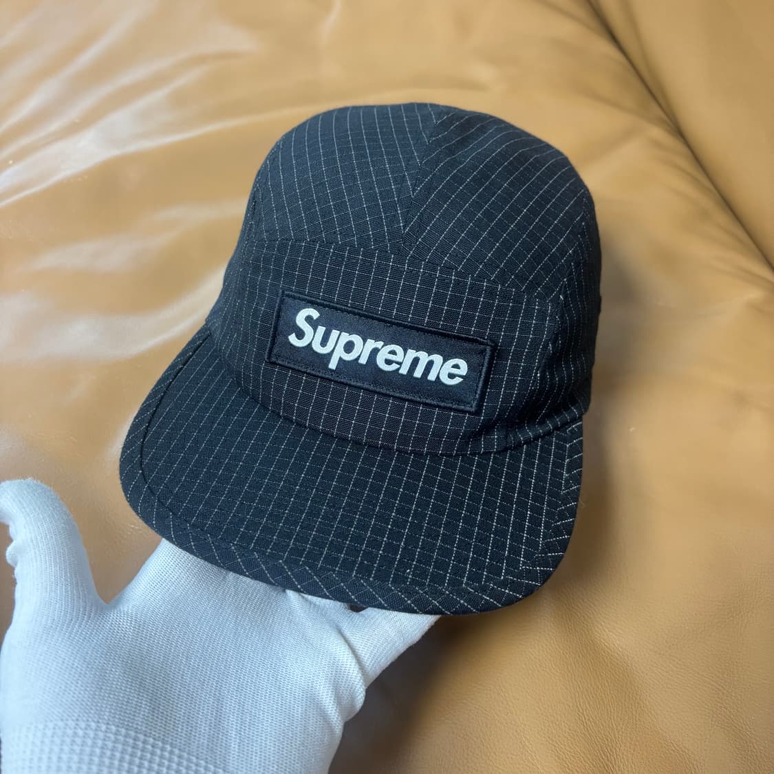 슈프림 캠프캡 모자 박스로고 24ss 리플렉티브 립스탑 블랙 상품이미지3